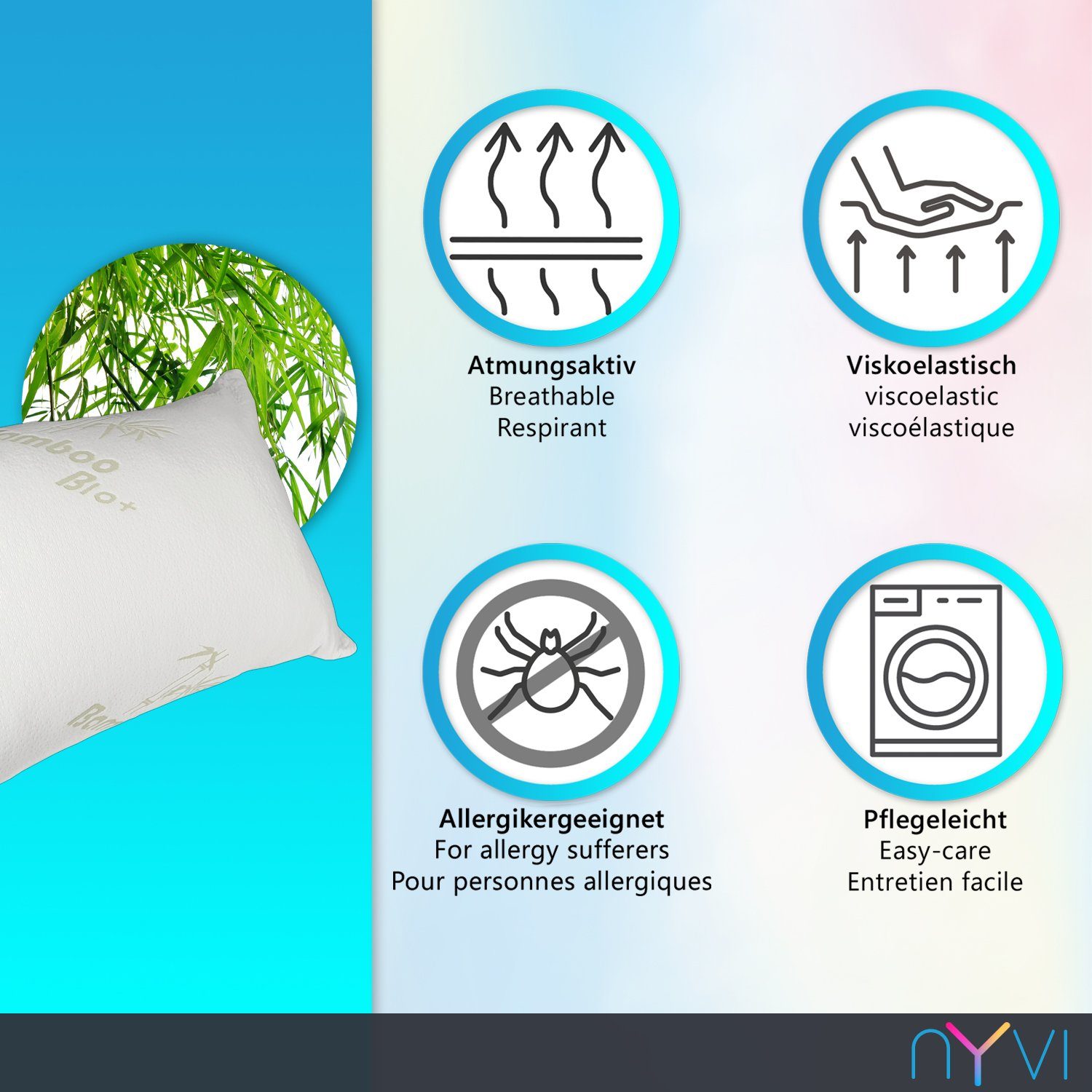 NYVI Kopfkissen Orthopädisches Kopfkissen DreamScience Bamboo günstig online kaufen