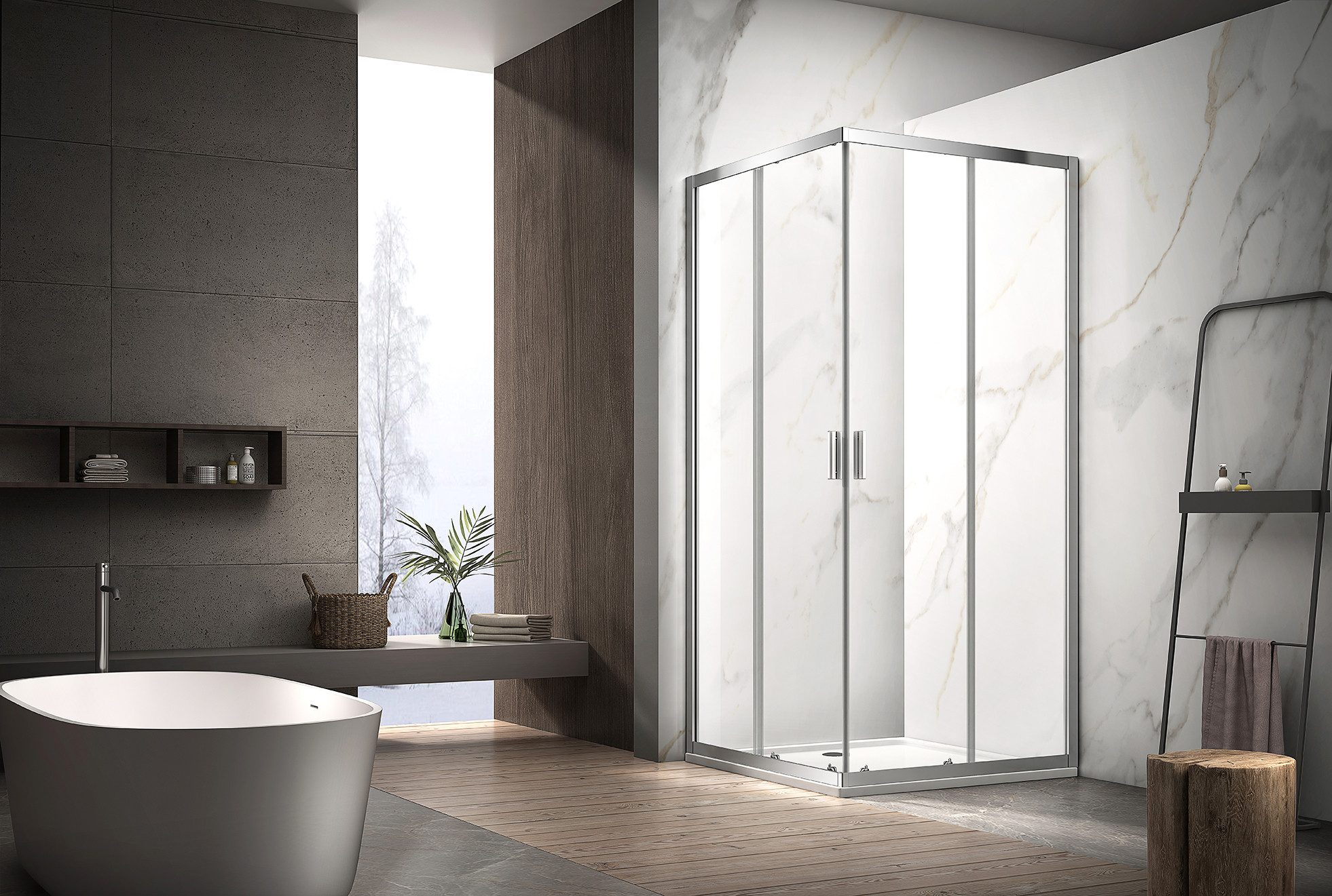 welltime Eckdusche New Summer, BxT: 100x100 günstig online kaufen