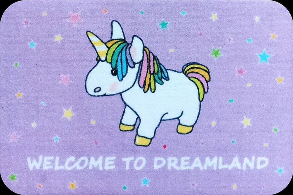 Rockbites Fußmatte Rockbites - Fußmatte Türmatte "Einhorn - Dreamland" Lila Nr. 125