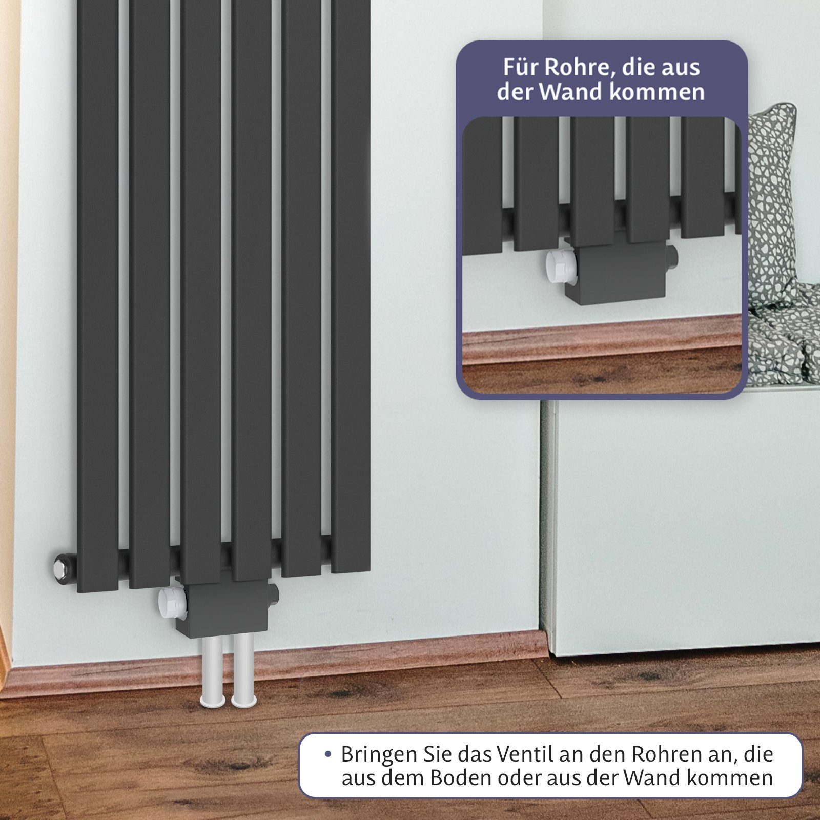 Aquamarin Heizkörper Heizkörperventil Anschluss Multiblock Hahnblock günstig online kaufen