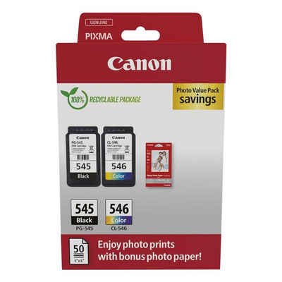 Canon PG-545 & CL-546 Tintenpatrone (Set, inkl. Fotoglanzpapier 10x15 cm)