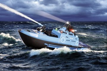 CARSON RC-Boot Carson RC Polizeiboot 2,4Ghz 100% RTR Komplett Set