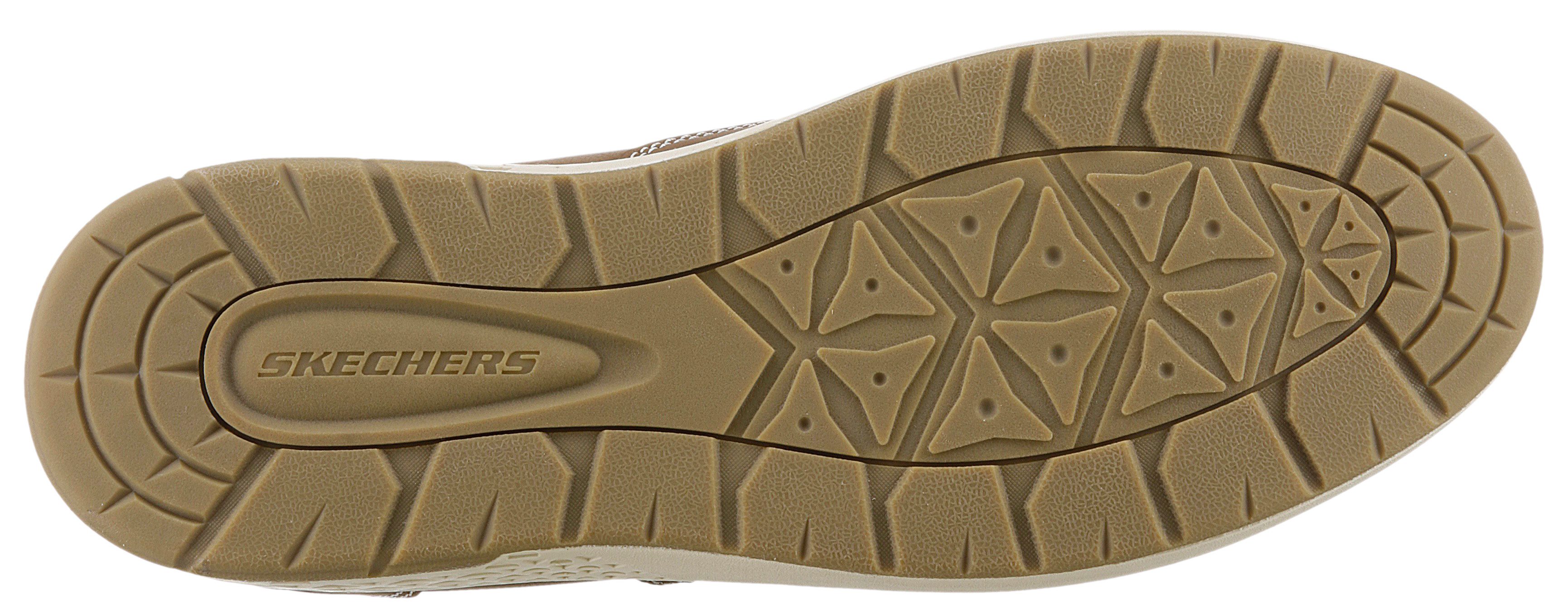 Skechers GARLAN Schnürschuh, Trekking Schuh, Sneaker, Freizeitschuh mit Kontrastnähten