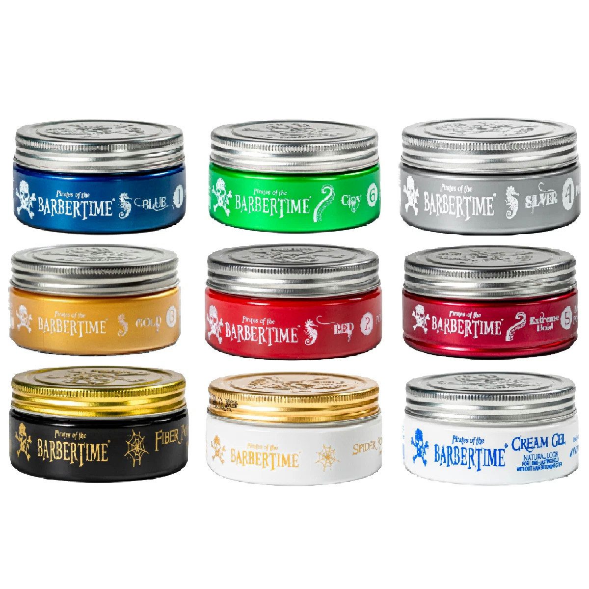 BARBERTIME Haarwachs Haarpomade Hair Pomade Styling Pomade 150ml (Verschiedene Sorten)