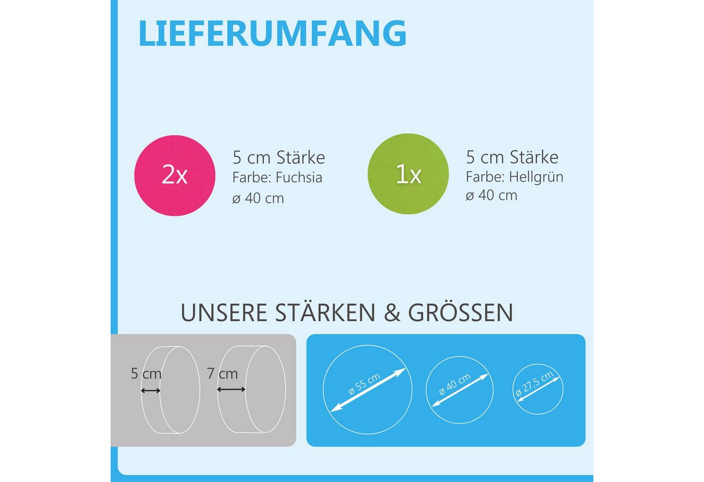 Thumbnail - platino24 Wandpaneel 3 Akustik Schallabsorber aus Basotect ® G+ / Kreis Ø 40 cm Multicolore