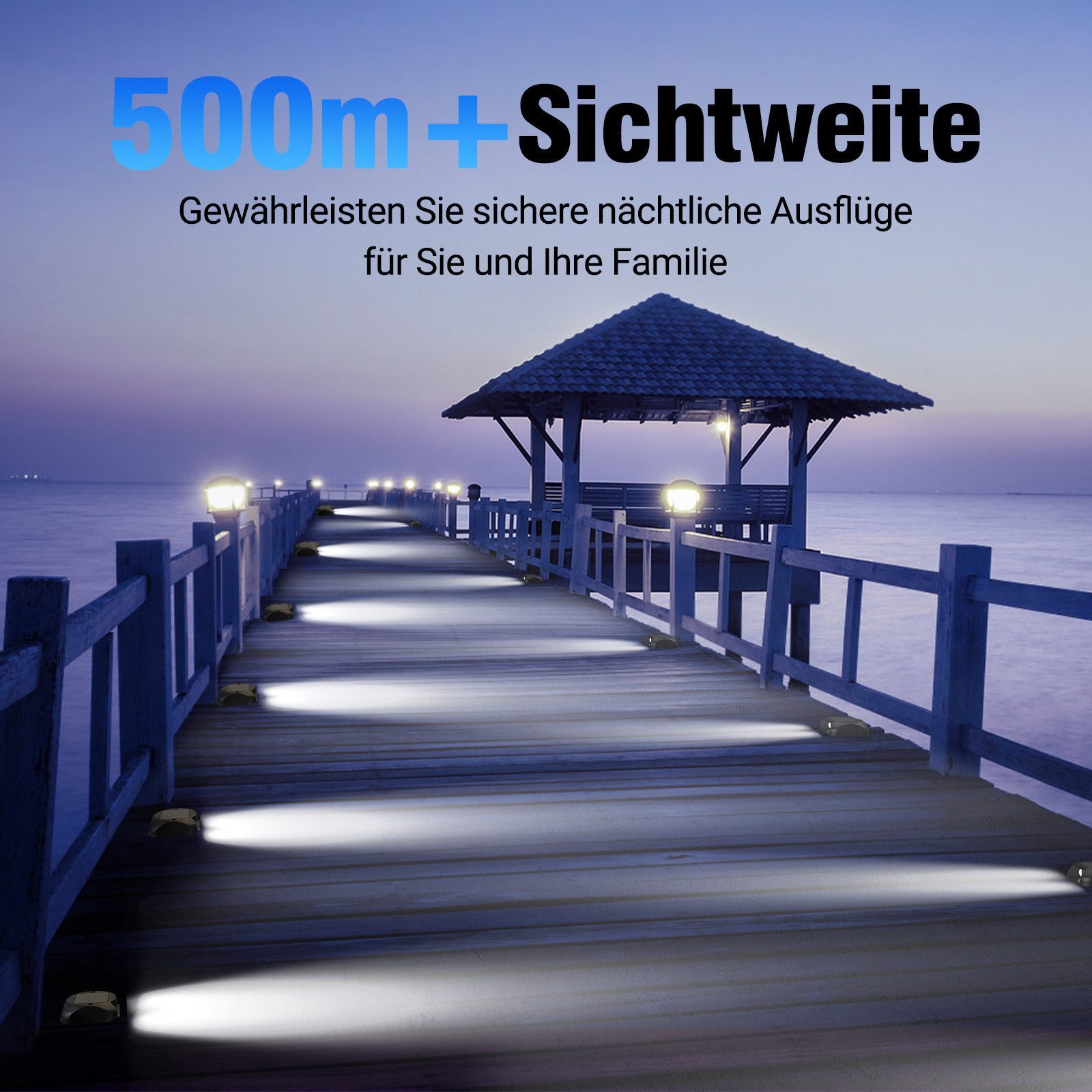 Quntis LED Solarleuchte solar lampen für außen, 4 Stück LED solarleuchten garten für Balkon, beleuchtung, LED fest verbaut, Kaltweiß, Gartenwege, Terrasse, Hof, Pool, Rasen, Weihnachtsdeko & Party Outdoor