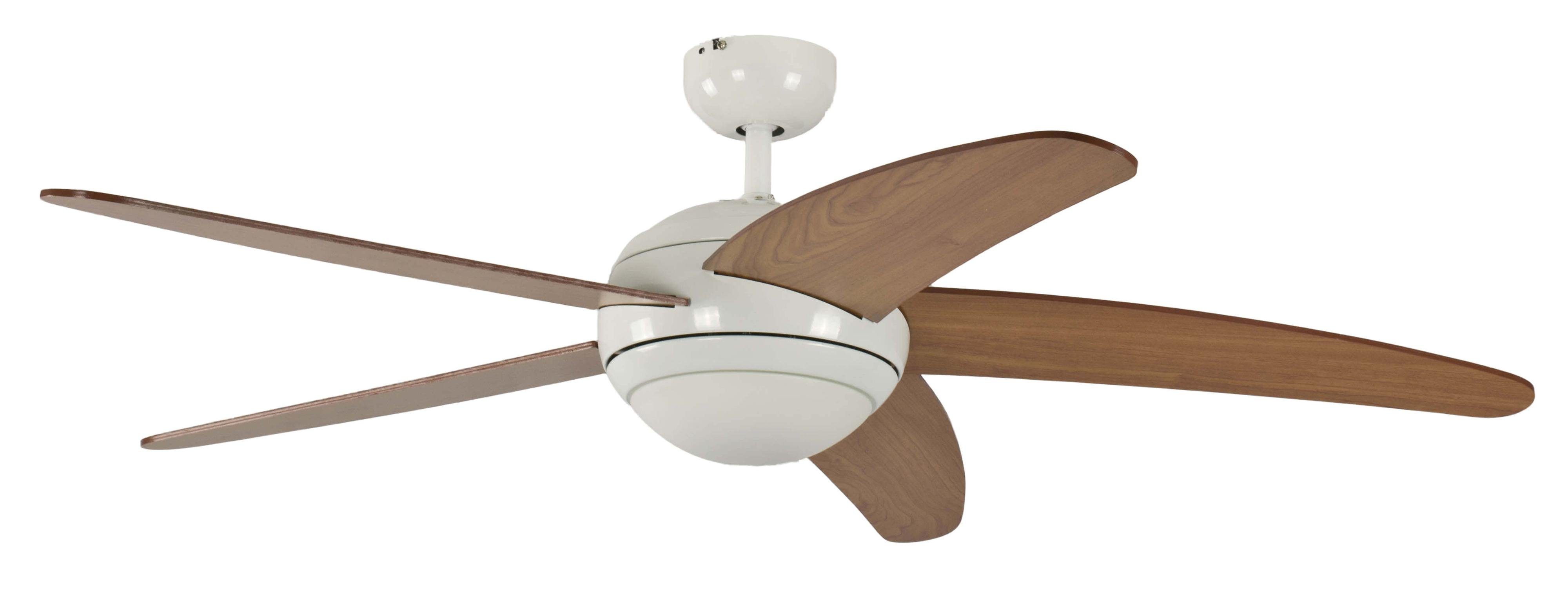 Pepeo Deckenventilator Deckenventilator Melton Weiß / Ahorn mit Licht