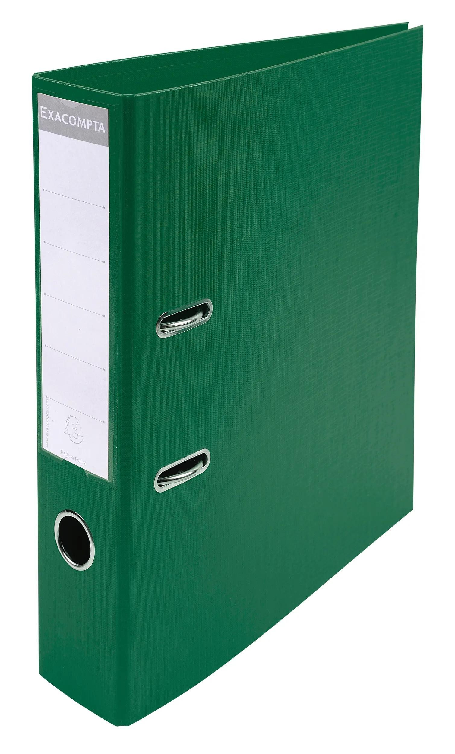 EXACOMPTA Aktenordner 10x Ordner Prem'Touch PVC Rücken 70mm A4 Maxi Dunkelgrün 53753E, Ordner Kunststoff
