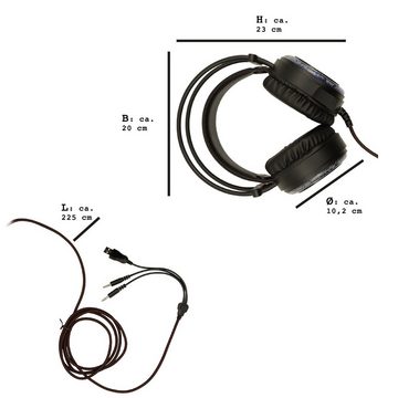 DRULINE LED Kabellos Headset und Kabelgebundenes Headset Akku-Ladestation