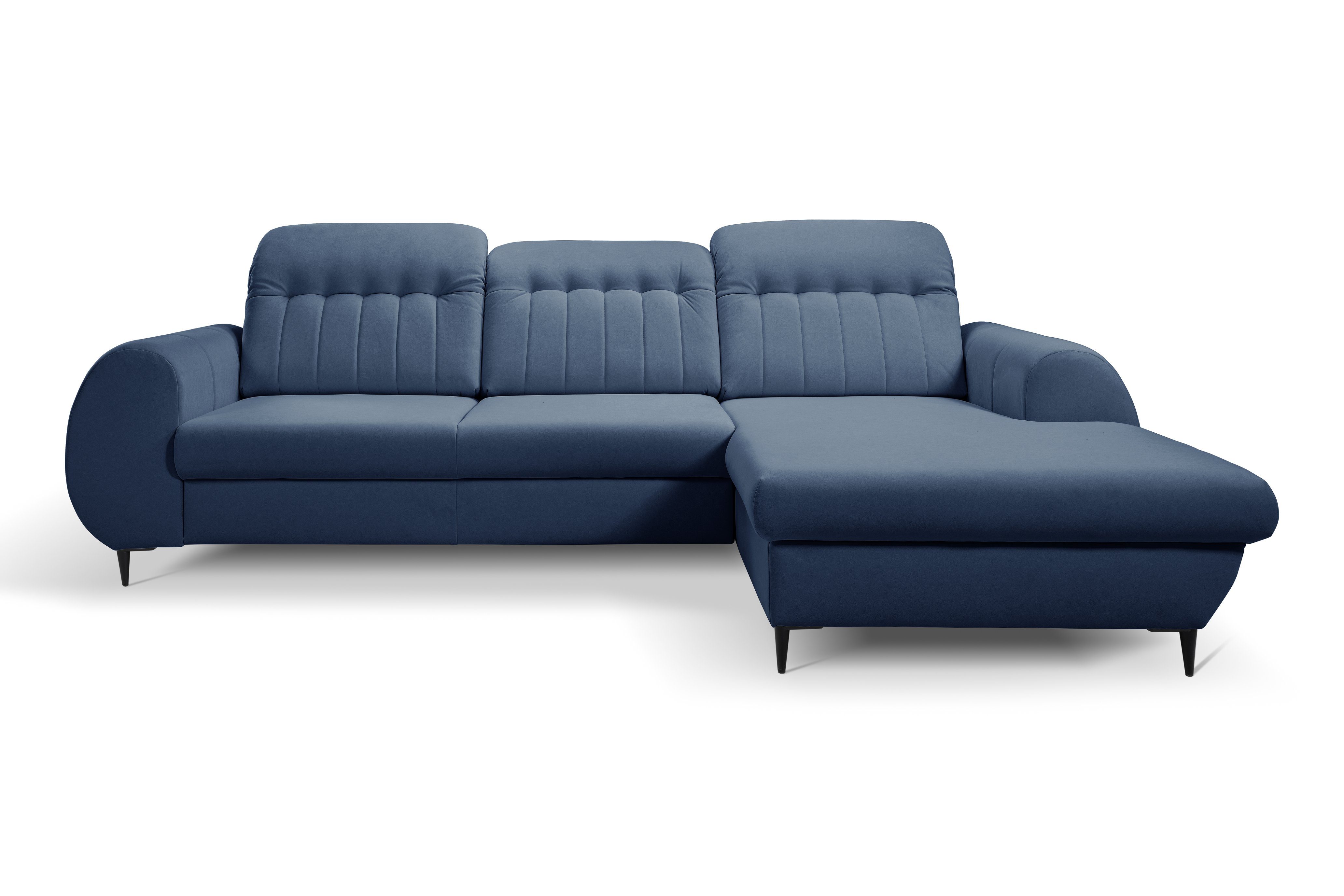 MOEBLO Ecksofa BEEMO, mit Schlaffunktion mit Bettkasten Eckcouch Wohnlandschaft Sofa mit Ottomane Eckgarnitur Polsterecke, (BxHxT):275x90x166 cm