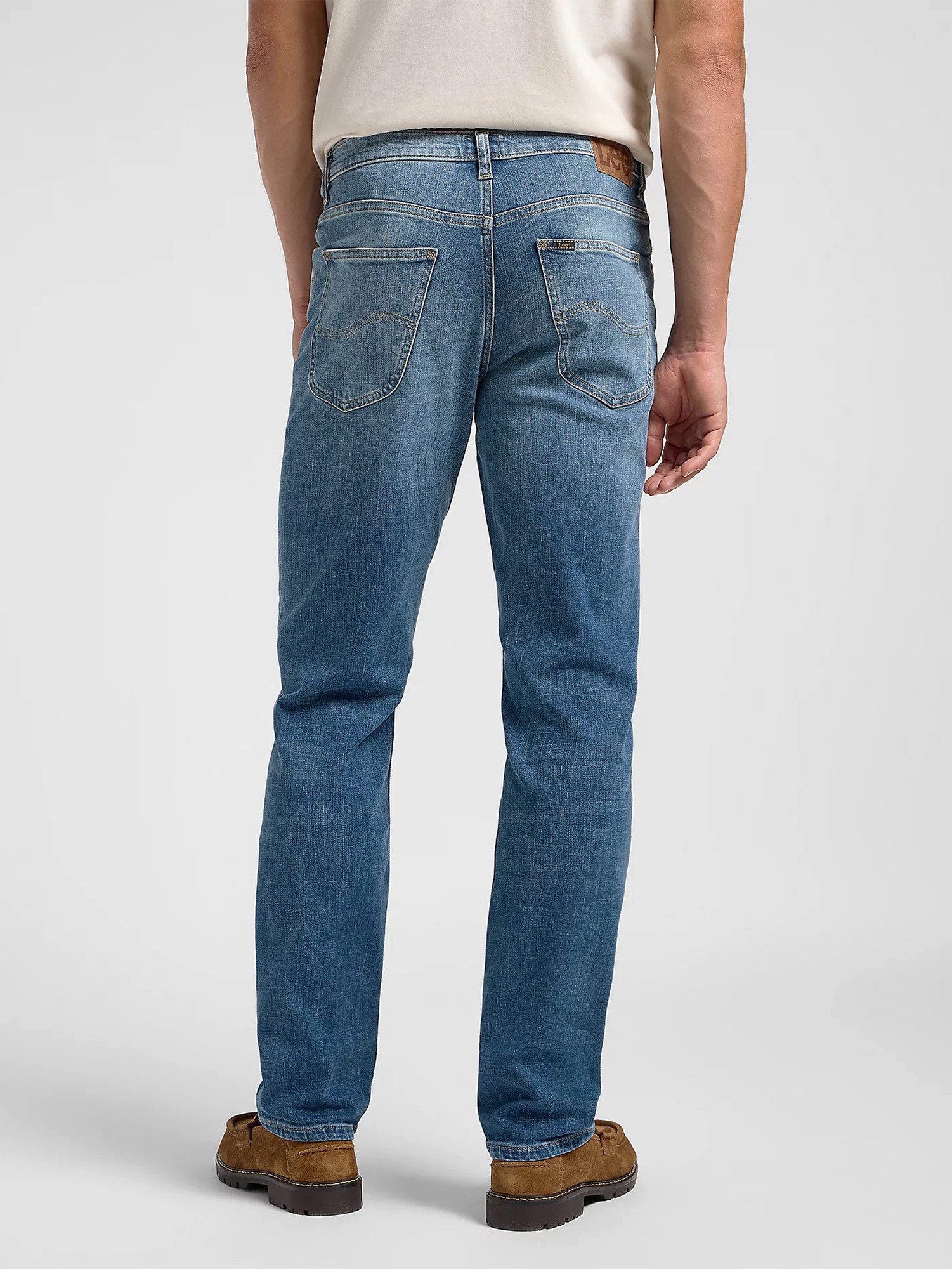 Lee® Straight-Jeans Superstretch, Regular Fit - BROOKLYN HIGHLAND Leichtgewicht Denim
