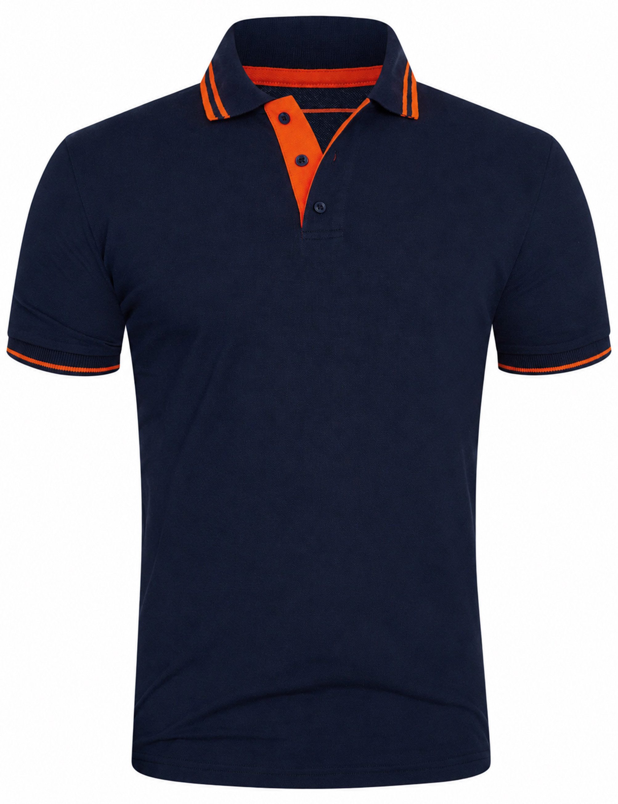Rello & Reese Poloshirt RRCOLIMA Herren Kurzarm Polo-Hemd T-Shirt in Piqué-Qualität