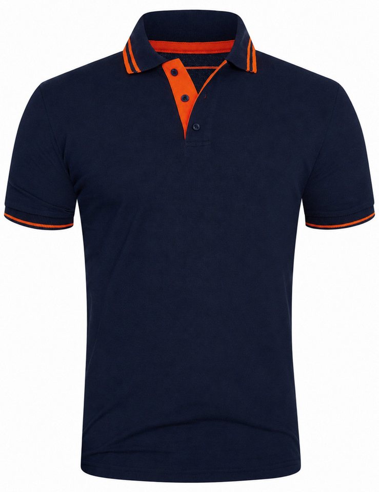 Rello & Reese Poloshirt RRCOLIMA Herren Kurzarm Polo-Hemd T-Shirt in Piqué-Qualität