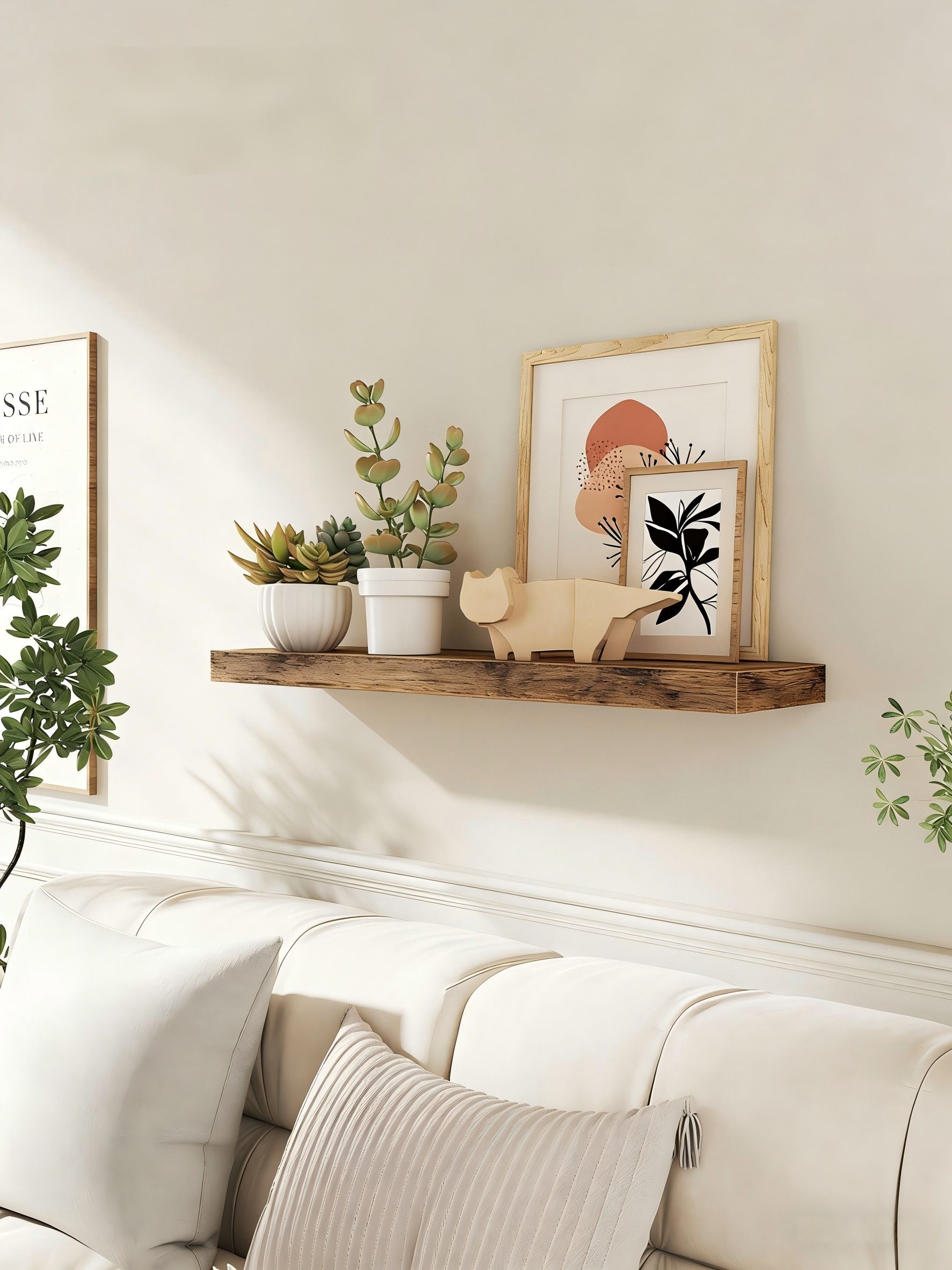 VASAGLE Wandregal, 1-tlg., Wandboard, 40 - 80 cm