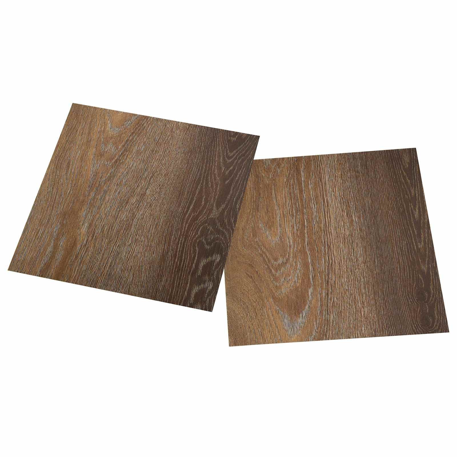 vidaXL Teppichboden Selbstklebende Bodenplanken Braun 30,5 x 30,5 cm 20 stk. PVC, Quadratisch