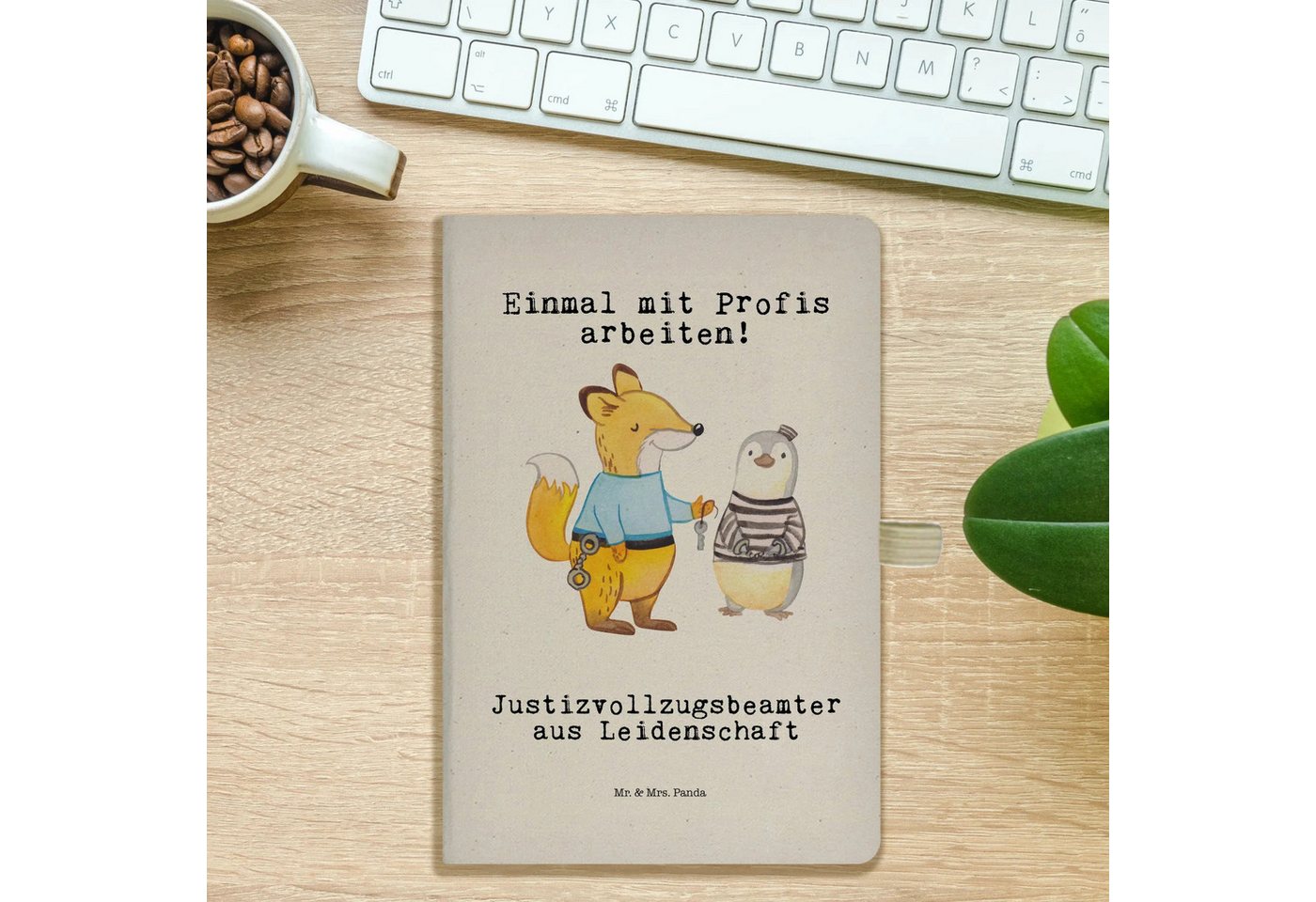 Thumbnail - Mr. & Mrs. Panda Notizbuch Justizvollzugsbeamter Leidenschaft - Transparent - Geschenk, Tagebuch Mr. & Mrs. Panda, Umwel...