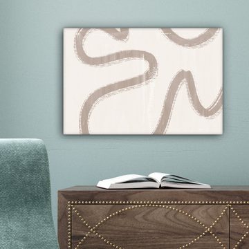 OneMillionCanvasses® Leinwandbild Moderne Kunst - Beige - Abstrakt, (1 St), Wandbild Leinwandbilder, Aufhängefertig, Wanddeko, 30x20 cm