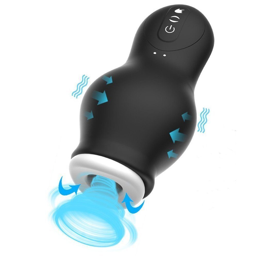 HOTFUN Masturbator Automatischer Masturbator mit 7 Saug/Rotationsmodi,Sexspielzeug Schwarz