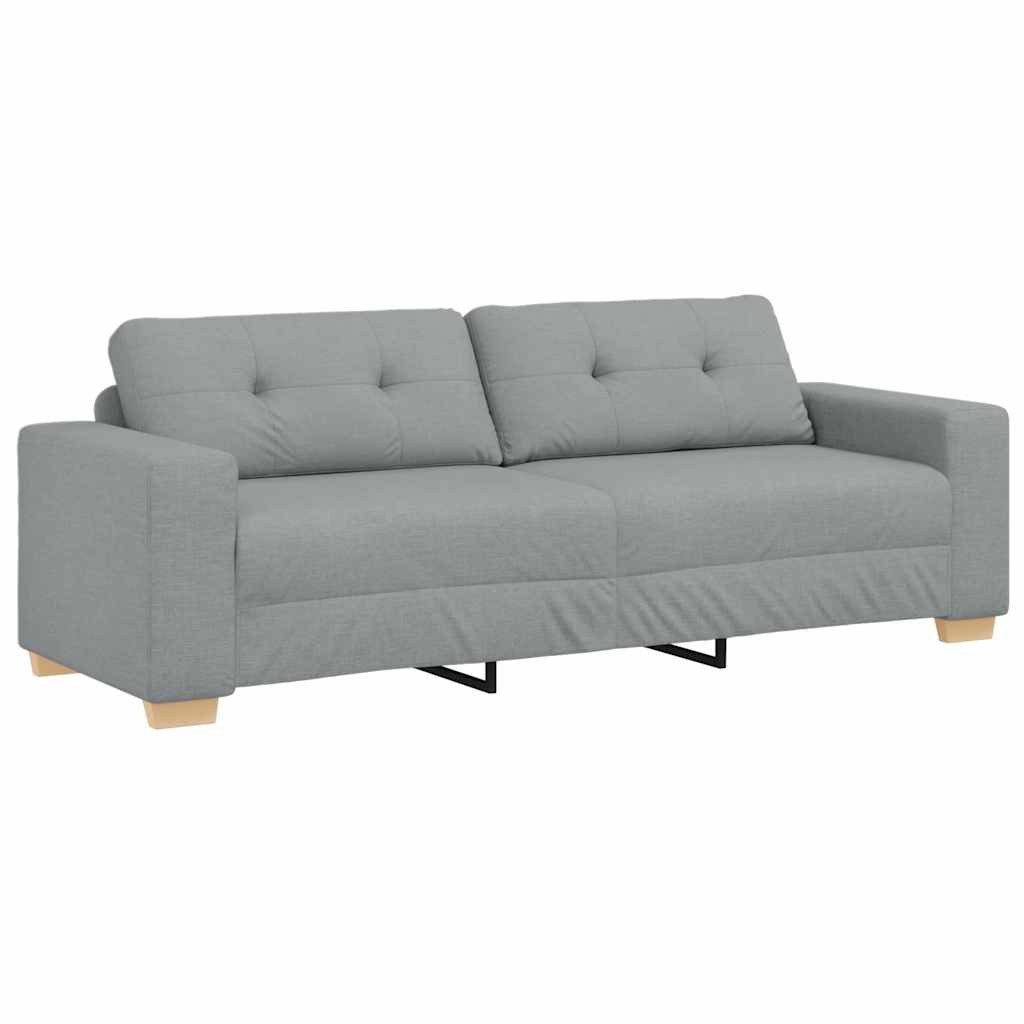 vidaXL Sofa 3-Sitzer-Sofa Hellgrau 180 cm Stoff günstig online kaufen