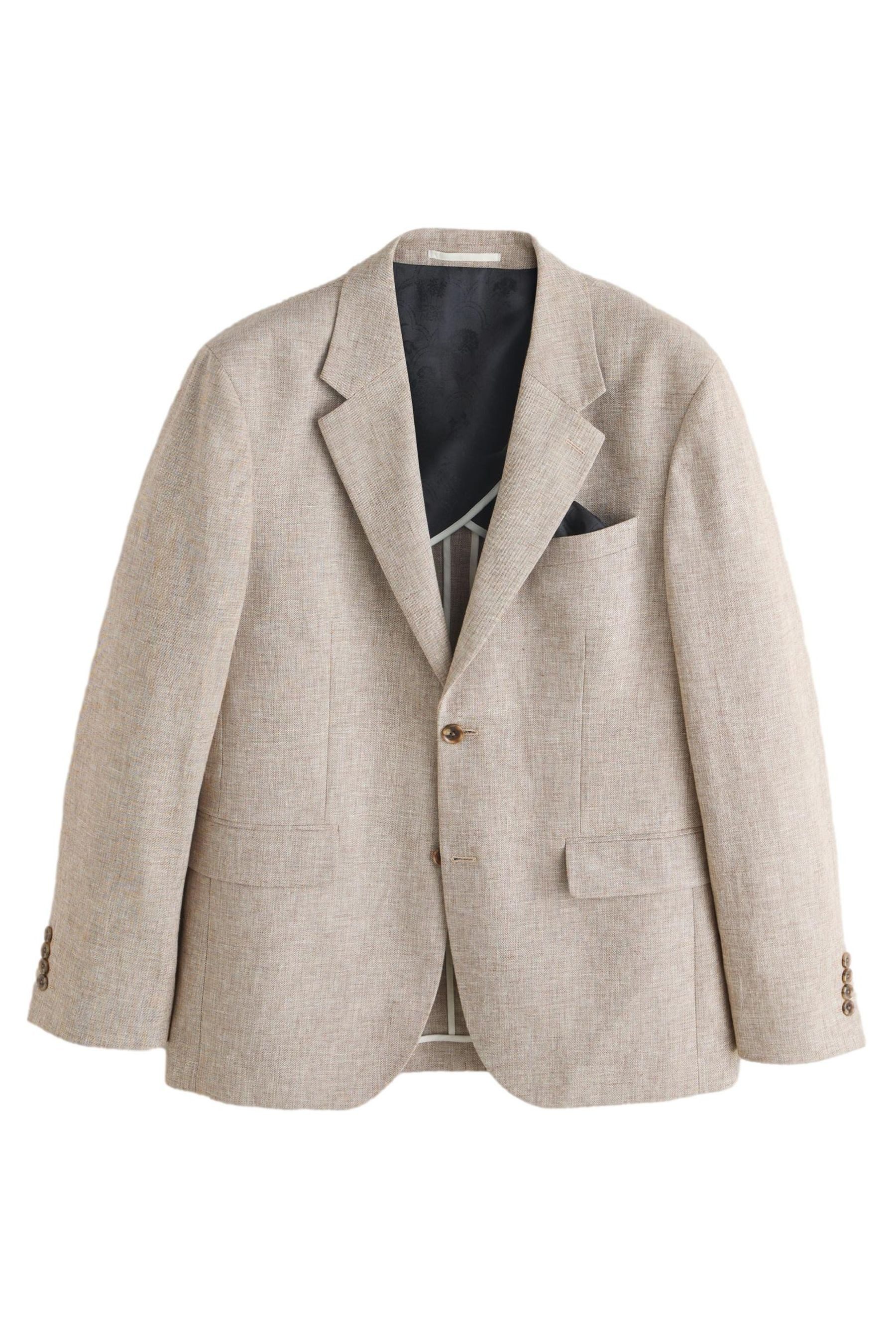Next Anzugsakko Strukturiertes Tailored Fit Anzugsakko, Leinenmix (1-tlg)