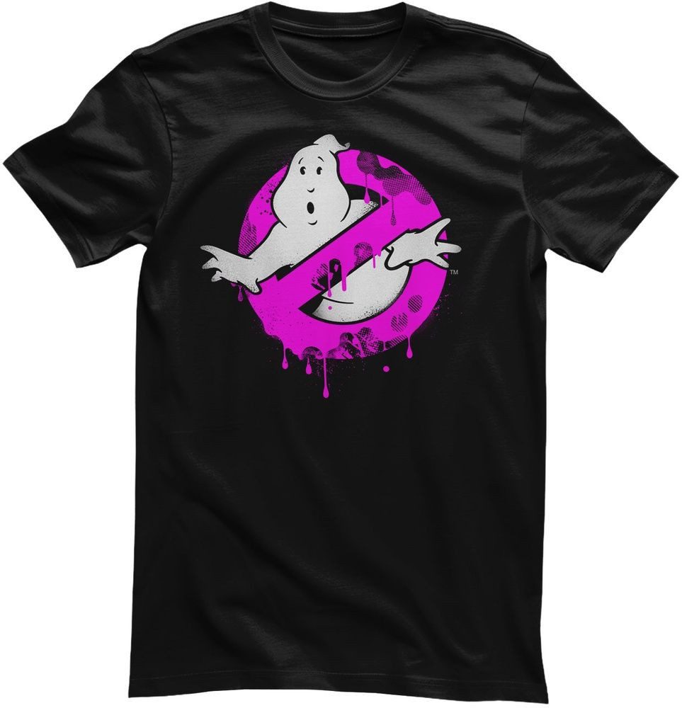 Ghostbusters T-Shirt Ghostbusters Pink Drip Logo T-Shirt
