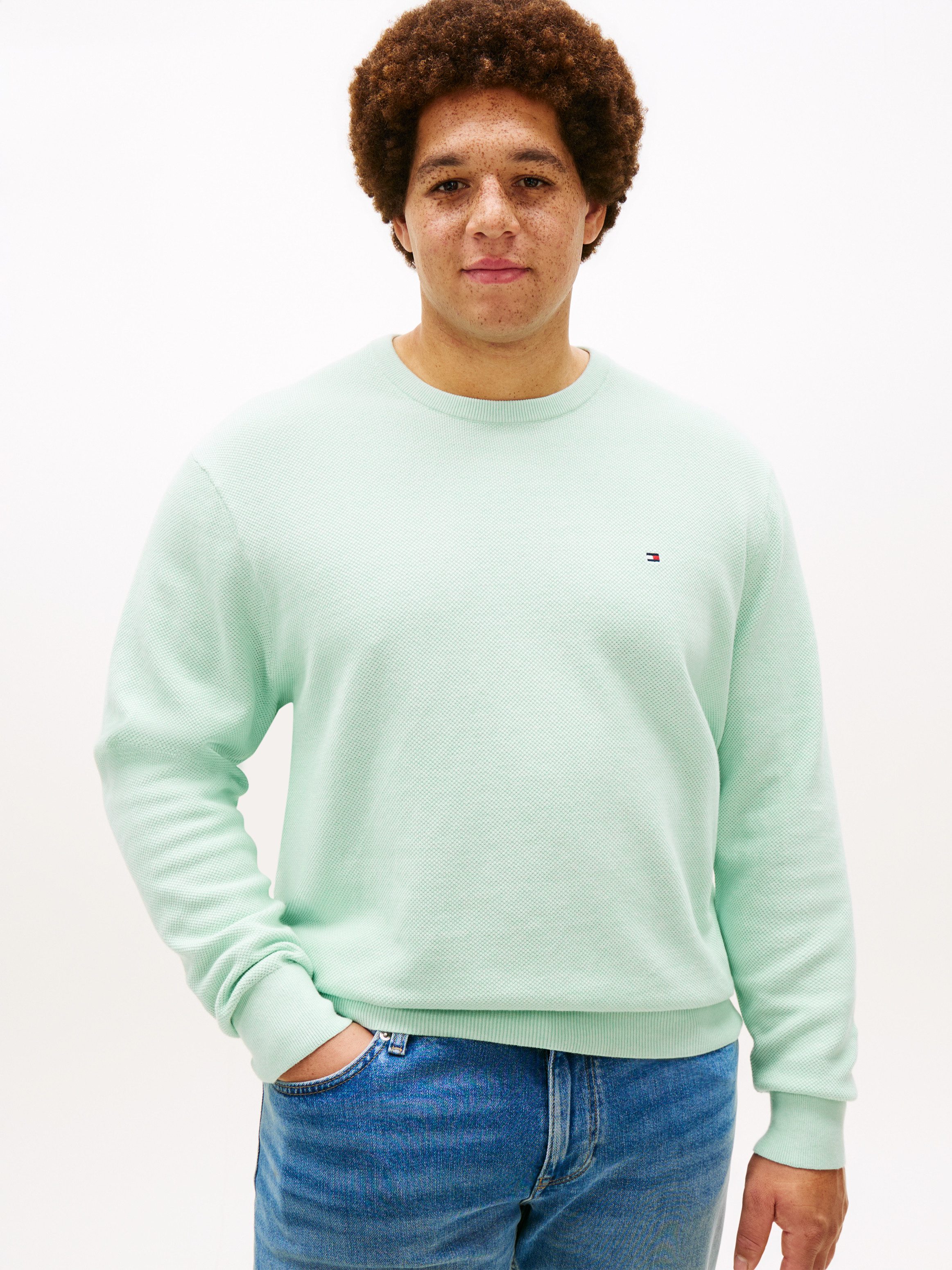 Tommy Hilfiger Big & Tall Rundhalspullover ESSENTIAL STRUCTURE CREW NECK Große Größen, regular fit