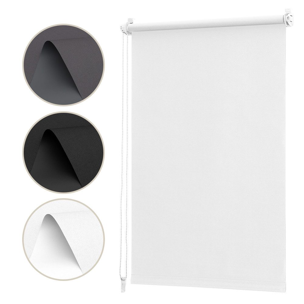 Rollo Verdunkelungsrollo ohne Bohren Seitenzugrollo verdunkelnd Rollo, Sekey, verspannt, Klemmfix, Seitenzugrollo,Sonnenschutz und Sichtschutz,einfache Montage,Klemmfix