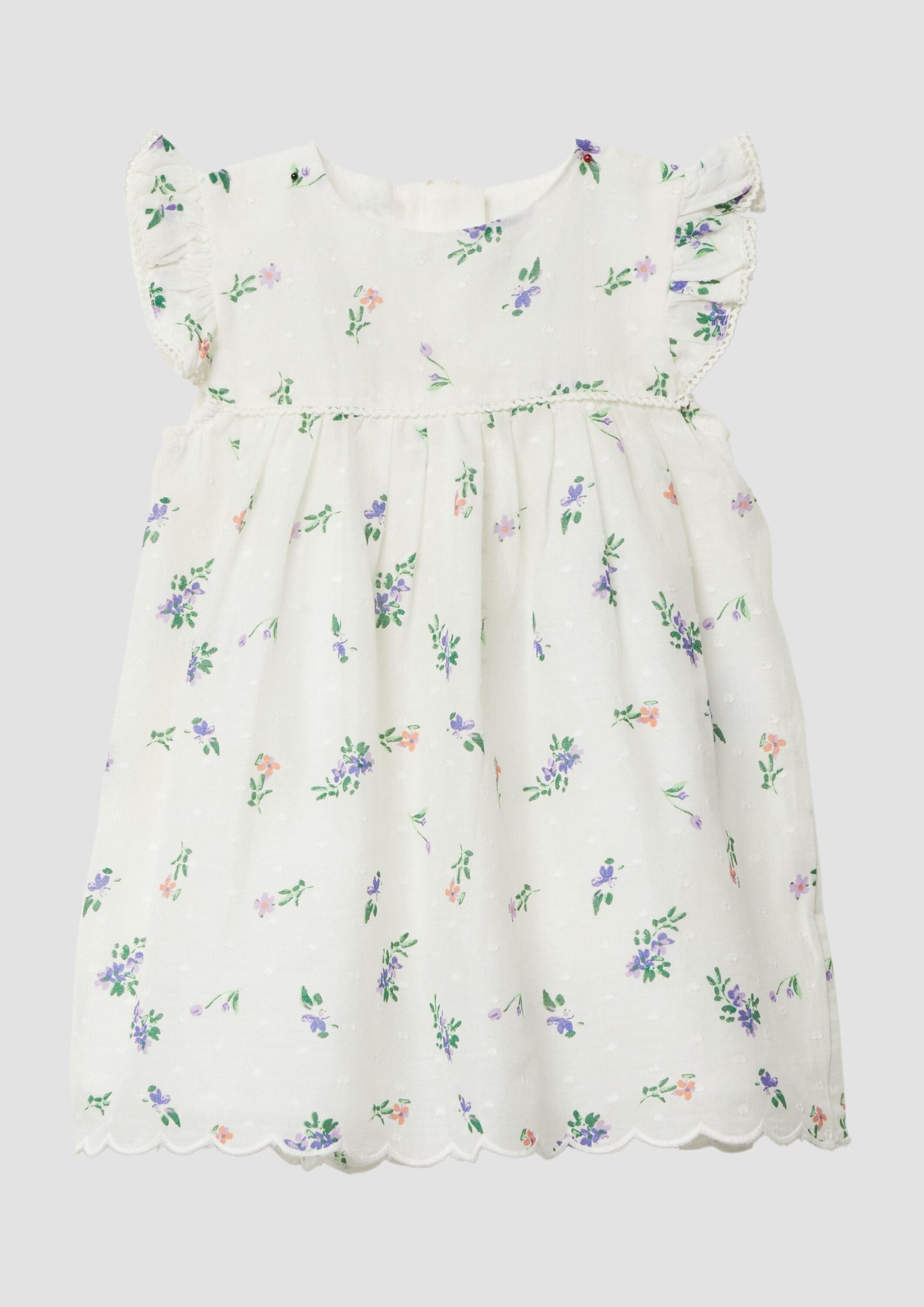 s.Oliver Minikleid Kleid Kurzes Kleid mit All-over-Print und Zierkante