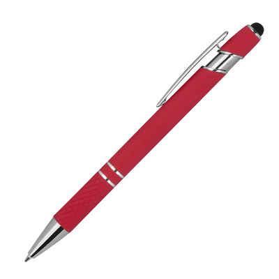 Livepac Office Kugelschreiber Touchpen Kugelschreiber aus Metall / mit Muster / Farbe: rot