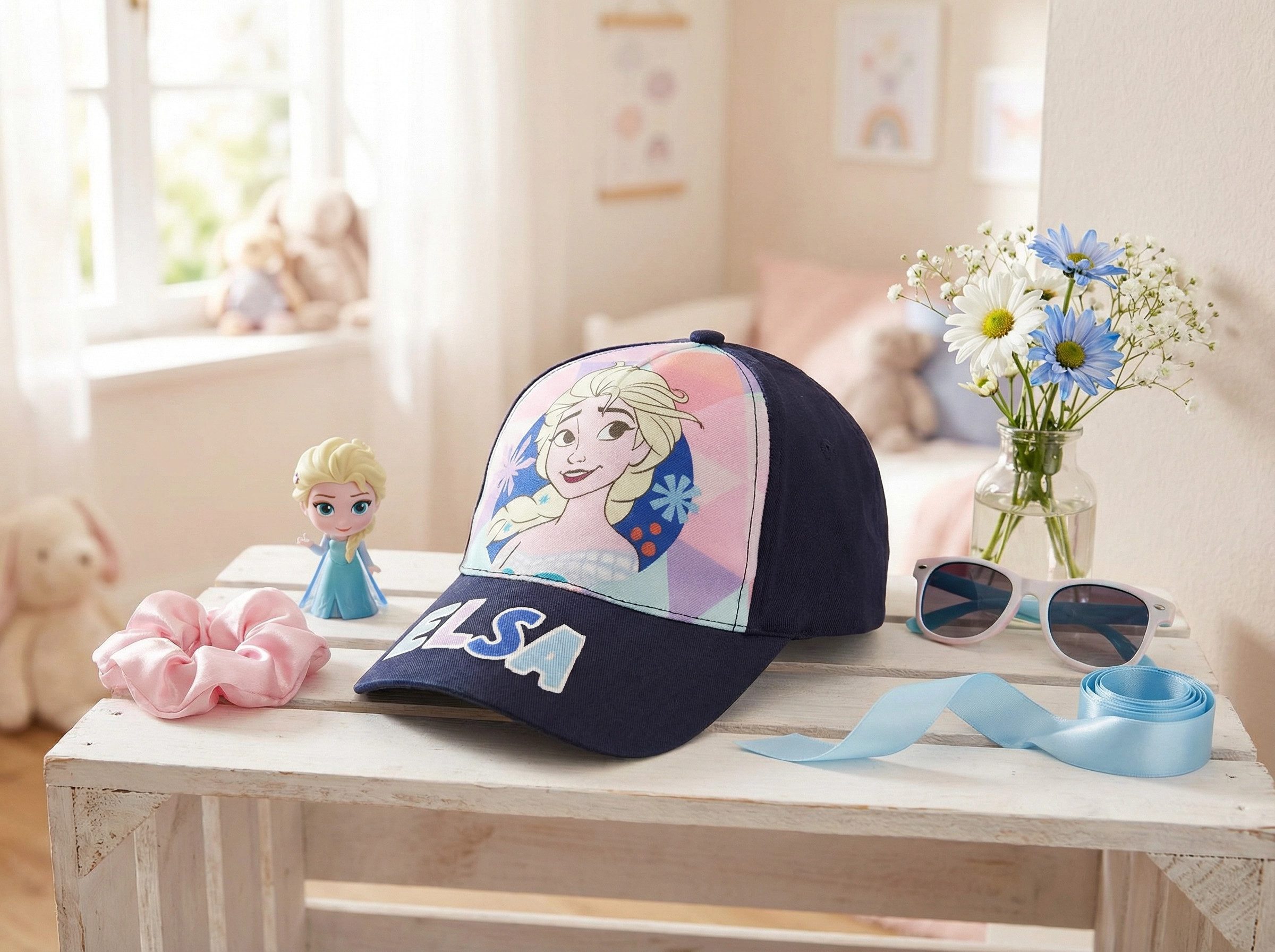 Disney Baseball Cap Disney Die Eiskönigin Elsa Kinder Mädchen Basecap Baseball Kappe Gr. 52 bis 54