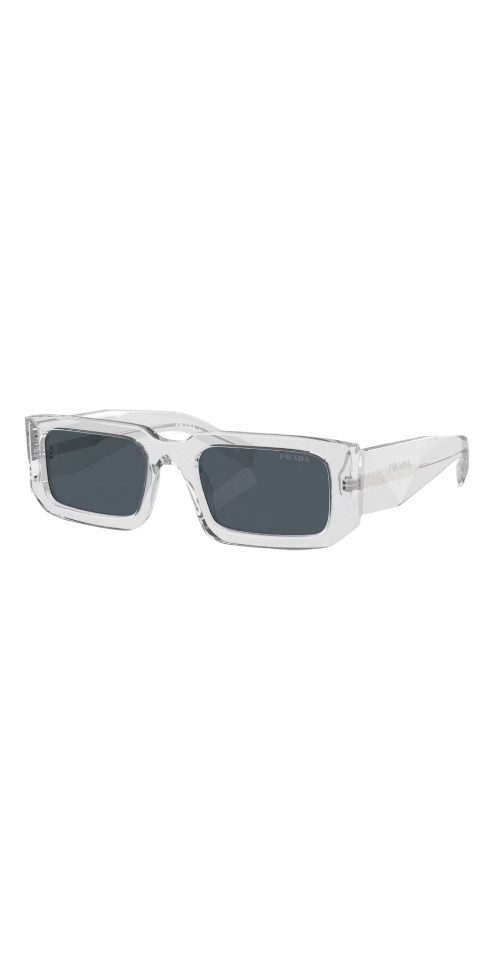 PRADA Sonnenbrille Prada PR 06YS Sonnenbrille Herren Acetat Grau Transparent Rechteckig