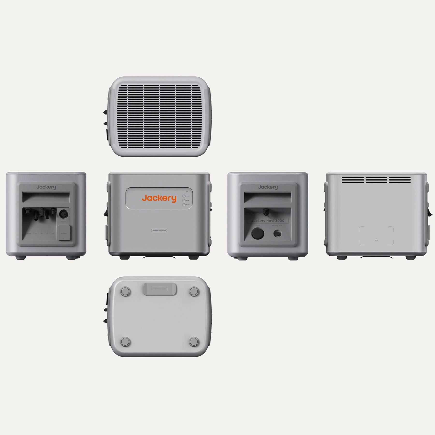 Jackery Balkonkraftwerk Jackery Navi 2000 Solarpeicher 2048Wh erweiterbar auf 8192Wh, 1600 W, LiFePO4, (Set, 2048WH All-in-One Solarpeicher für Balkonkraftwerk), IP65