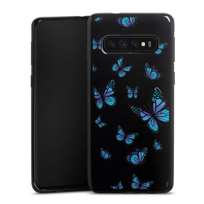 DeinDesign Handyhülle Schmetterling Muster transparent Butterfly Pattern Transparent Samsung Galaxy S10 Silikon Hülle Bumper Case Handy Schutzhülle