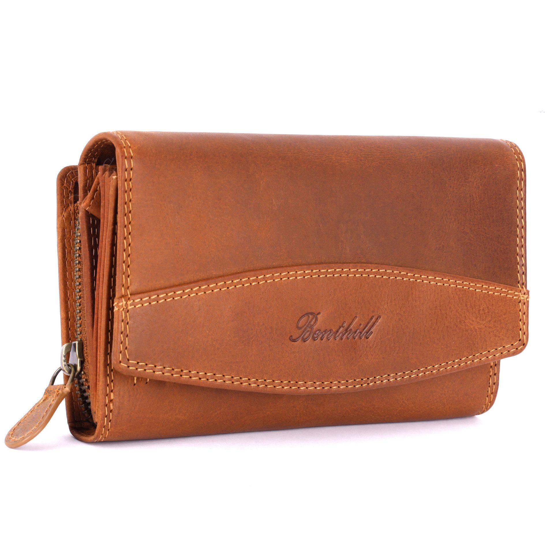 Benthill Geldbörse Damen Echt-Leder XL Portemonnaie Groß Frauen RFID Vintag günstig online kaufen
