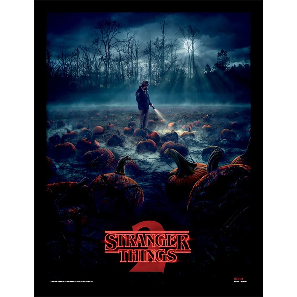Stranger things Bild mit Rahmen Pumpkin Patch Season 2, Gerahmtes Bild Kunstdruck