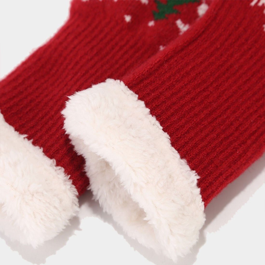 dreiteiliger, AUKUU und (warmer Orange Strickmütze (3-St) Elchanzug Handschuhe, Weihnachtsmütze, Schal Rot Schal