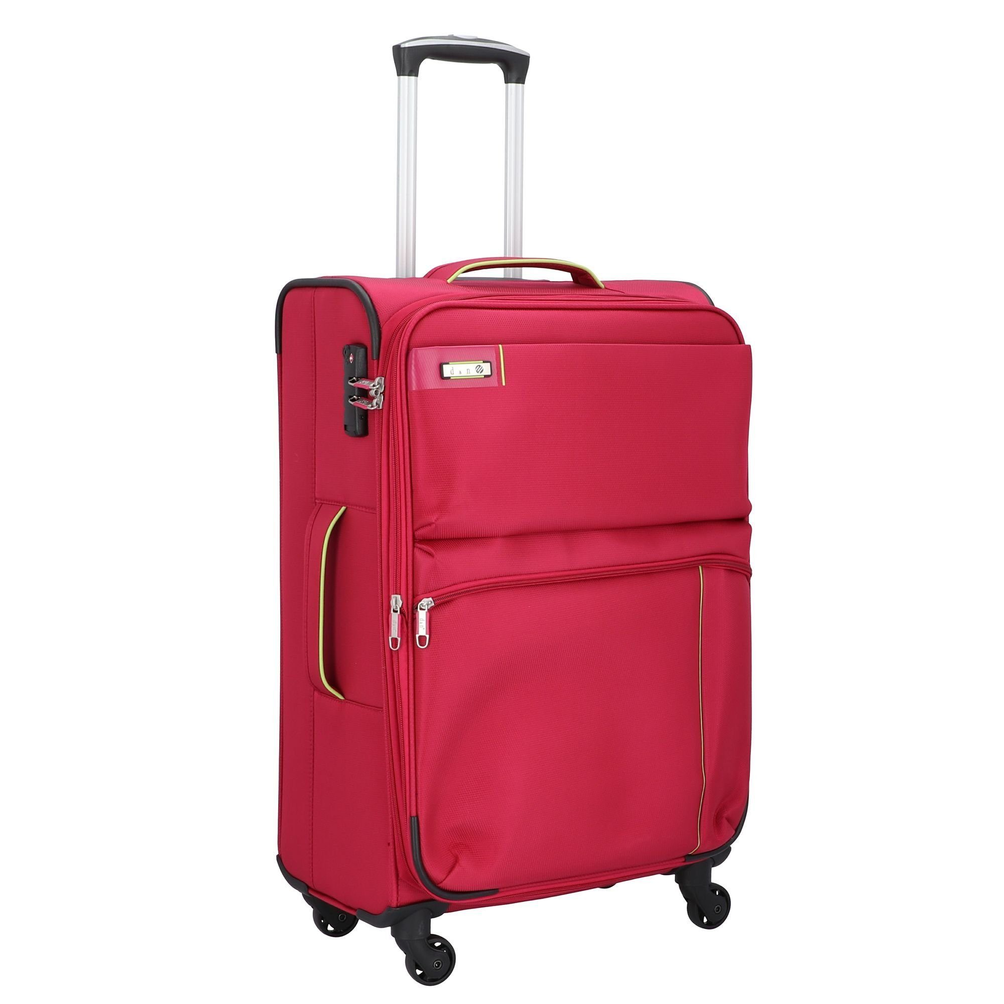 D&N Trolleyset Travel Line 6704, (3-teilig, 3 Rollen, tlg), pink 4 Nylon