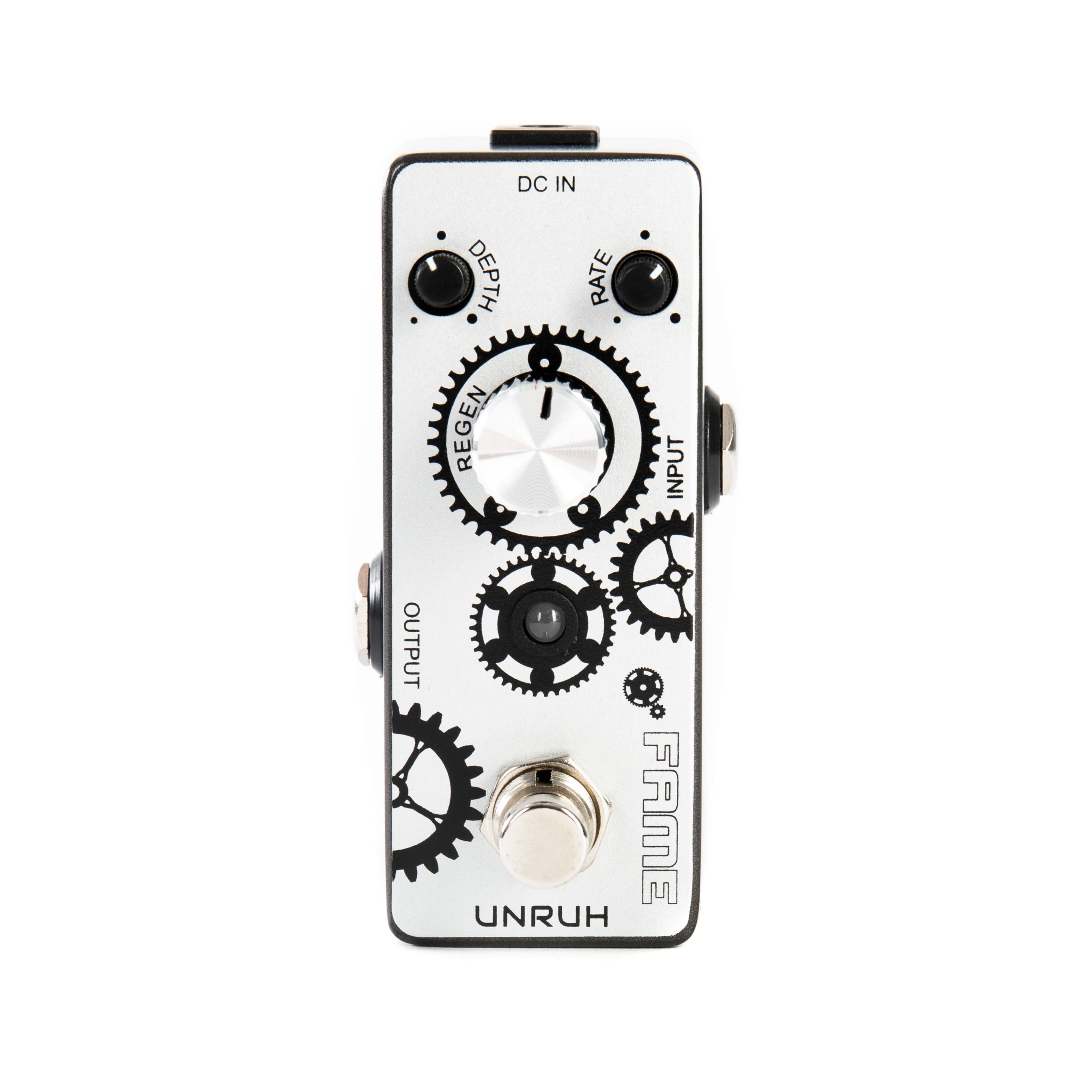 FAME Musikinstrumentenpedal, (Unruh Phaser Modulations Effektgerät für Gitarren Sphärische Sweep Sounds Regler für Rate Depth Regeneration Kompaktes Metallgehäuse True Bypass Ideal für Jimi Hendrix Eddie Van Halen Stil Inkl. Netzteil GIT0049791-000, Effekte, Modulationseffekte), Unruh Phaser, Modulations Effektgerät, Sphärische Sweep Sounds