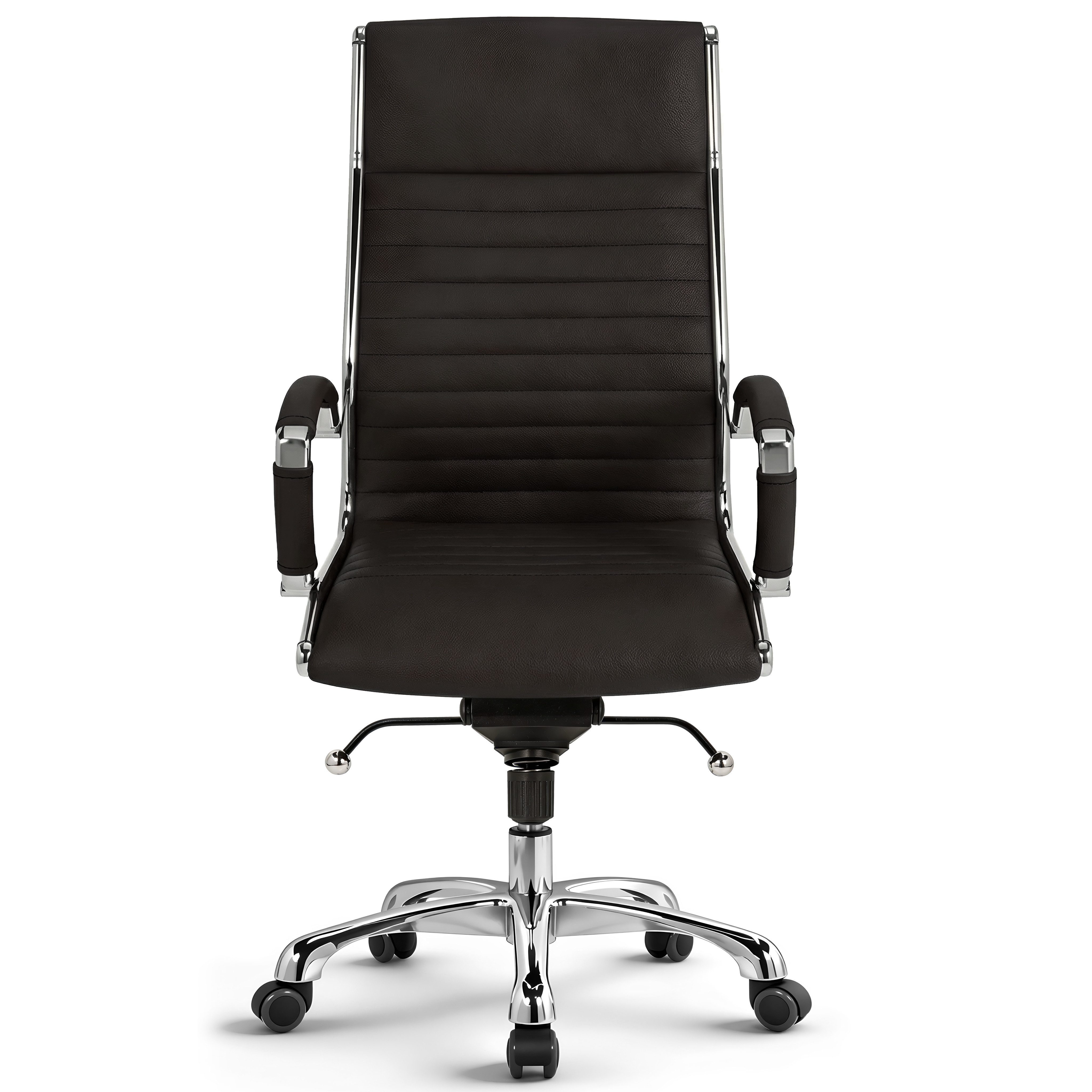 Versee Chefsessel VERSEE Montreal Bürostuhl Leder, 150kg belastbar, ergonomisch (Drehstuhl für Arbeitszimmer und Home Office), mit Lendenstütze, höhenverstellbar, gepolstert, Wippmechanik