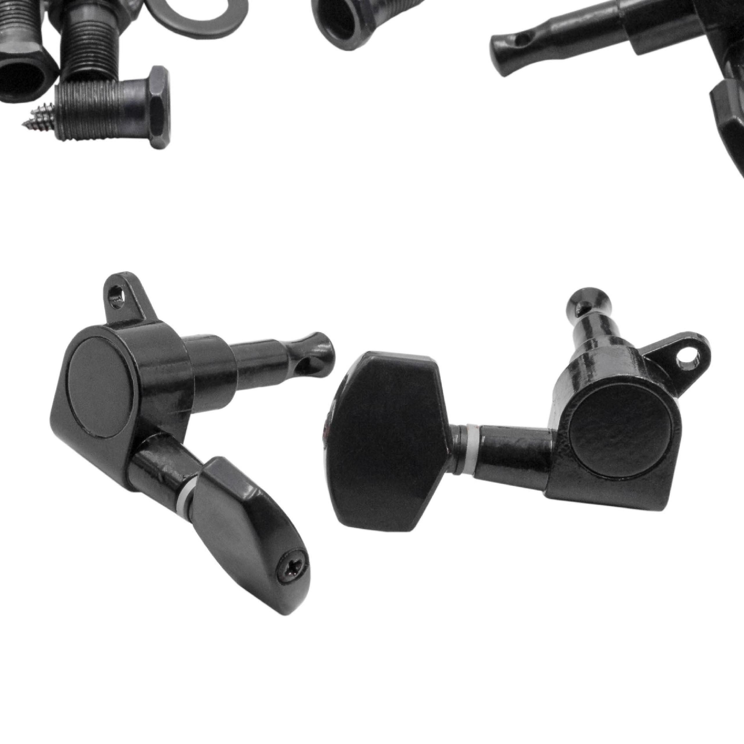 vhbw Stimmgerät für Gitarre, Hochwertige Gitarrenmechanik mit Flügeln und Schrauben für E-Gitarre