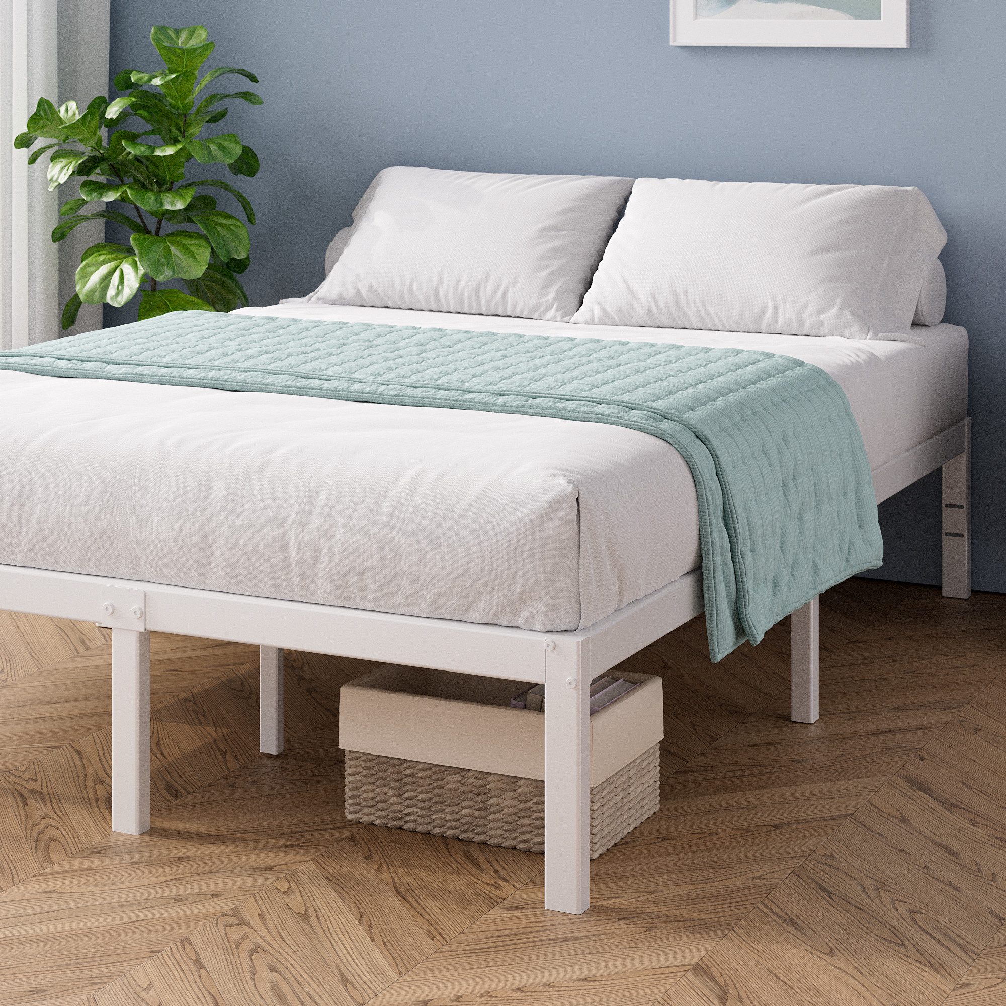 ZINUS Bettgestell Felix Bettrahmen mit Lattenrost, Gästebett (Metallbett, W günstig online kaufen