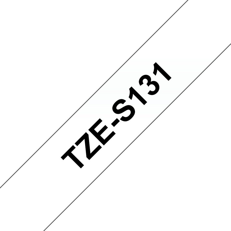 Schriftband TZe-S131 (extra st) Schwarz auf trans Tintenpatrone