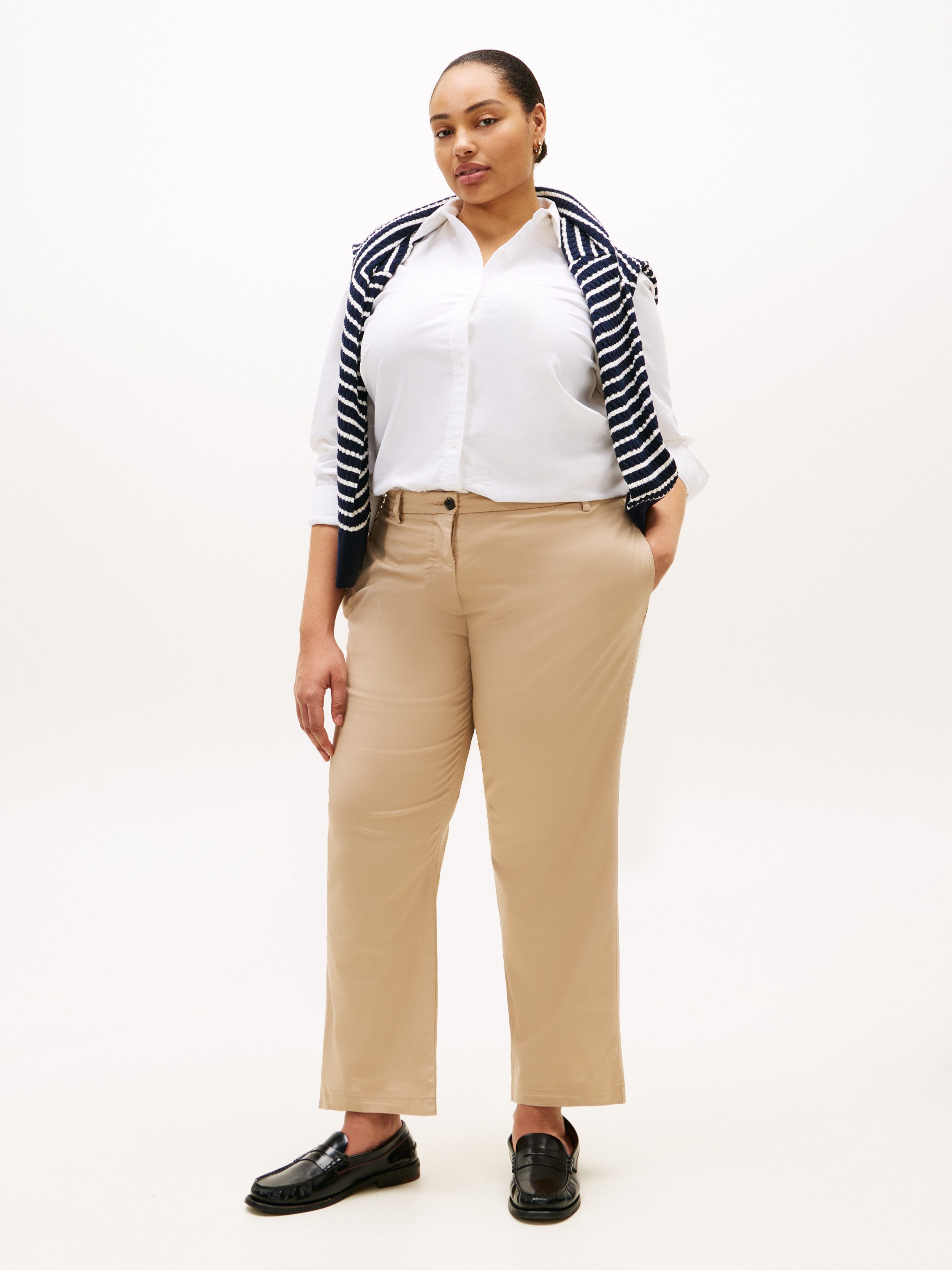 Tommy Hilfiger Curve Hemdbluse CRV OXFORD RELAXED FIT SHIRT in großen Größen