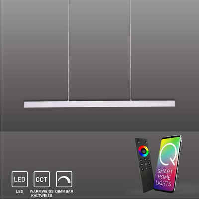 Paul Neuhaus Smarte LED-Leuchte LED Pendelleuchte Q-Cora Smart Home, Smart Home, RGB-Farbwechsel, Memoryfunktion, mit Leuchtmittel, Pendellampe dimmbar per Fernbedienung, Alexa fähig