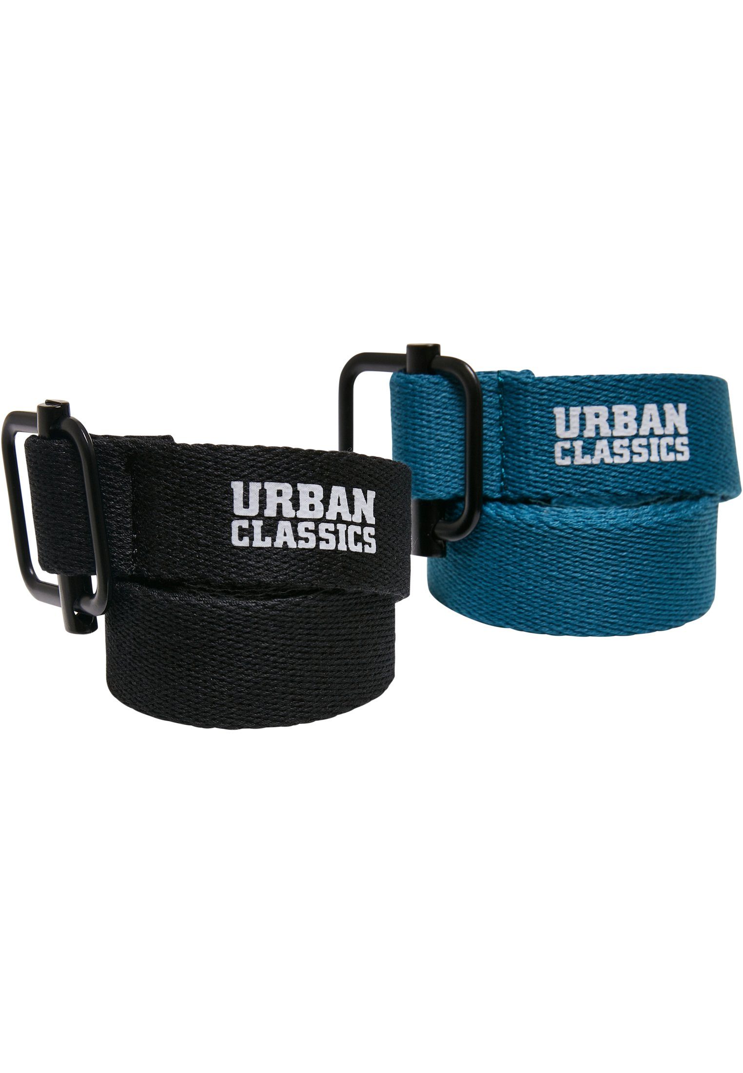 URBAN Kids CLASSICS Belt Accessoires Hüftgürtel 2-Pack black-green Industrial Canvas
