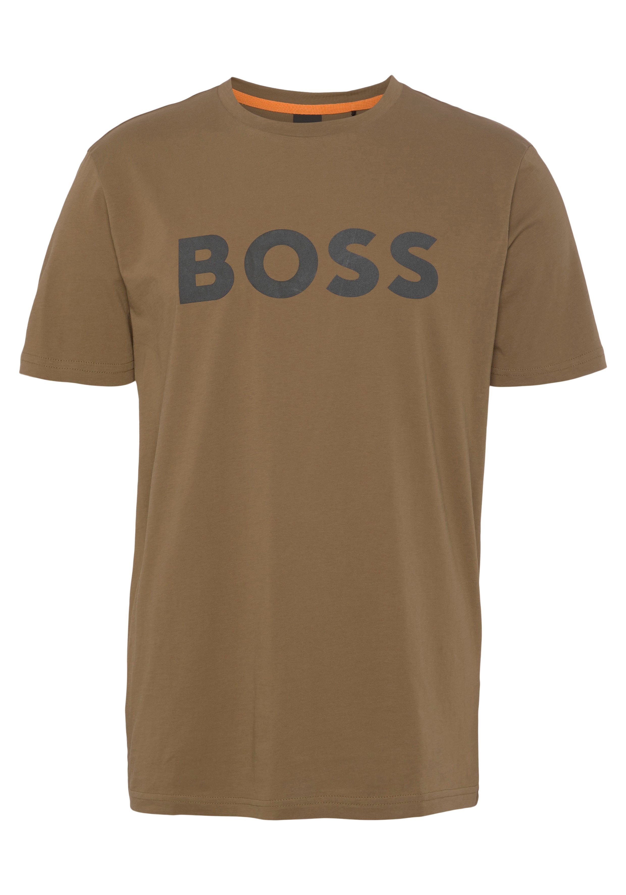 BOSS ORANGE T-Shirt Thinking 1 (1-tlg) mit Logodruck open beige280