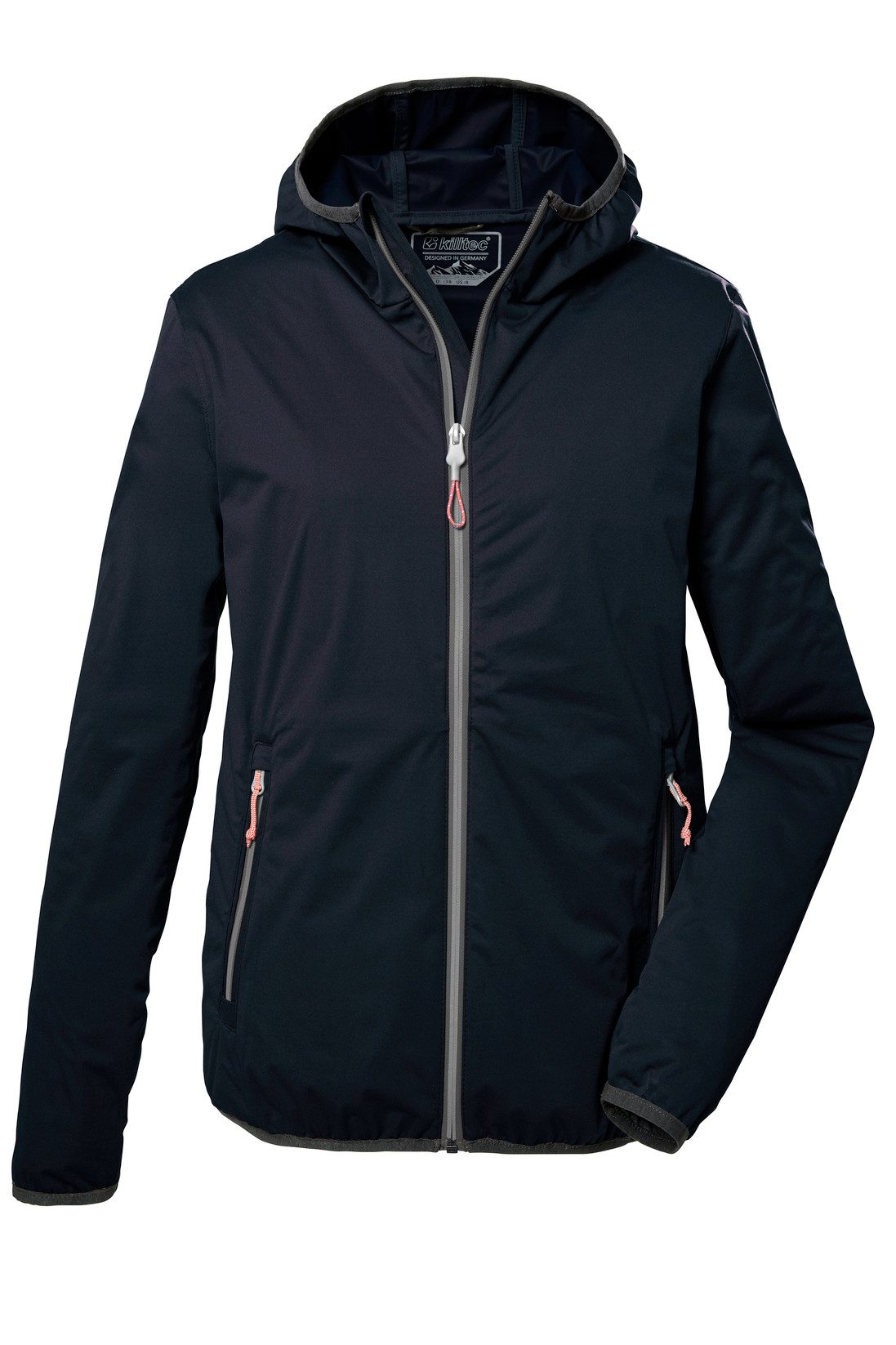 killtec dames Functionele waterdichte jas/buitenjas met afritsbare capuchon KOS 61 WMN JCKT, aqua, 42, 42858-000