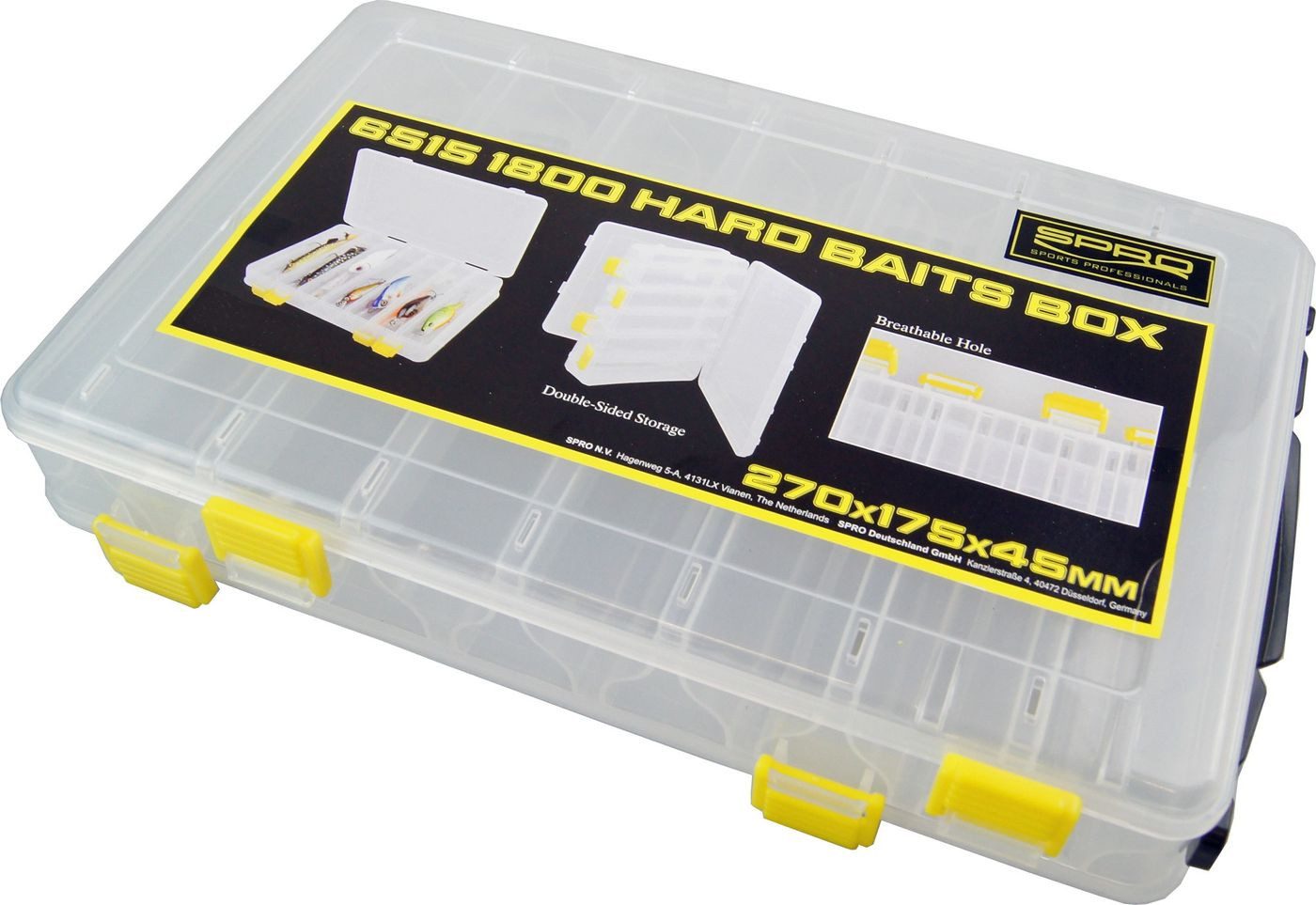 Angelkoffer Spro Hardbaits Box L 27x17,5x4,5cm - Tacklebox