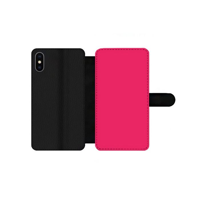 MuchoWow Handyhülle Karminrot - Farben - Palette - Rosa - Einfarbig Handyhülle Telefonhülle Apple iPhone Xs Max