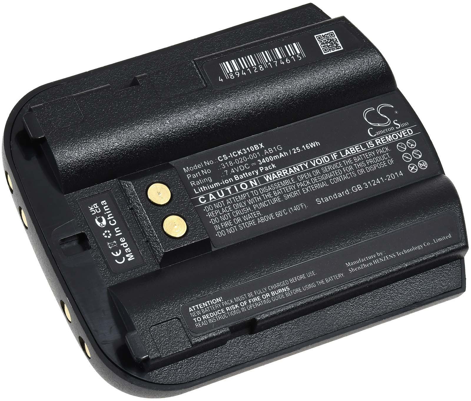 Powery Powerakku für Intermec Typ 318-020-001 Akku 3400 mAh (7.4 V)